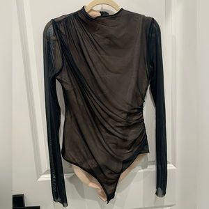 Size Large Zara Mesh Sleeve Body Suit NWT
